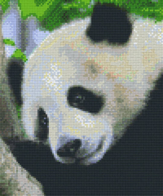 Panda Bear Six [6] Baseplate PixleHobby Mini-mosaic Art Kits